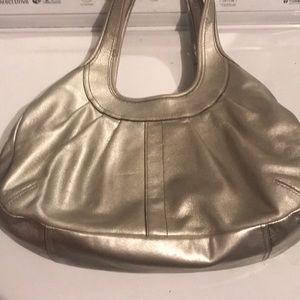Coach Champagne metallic leather